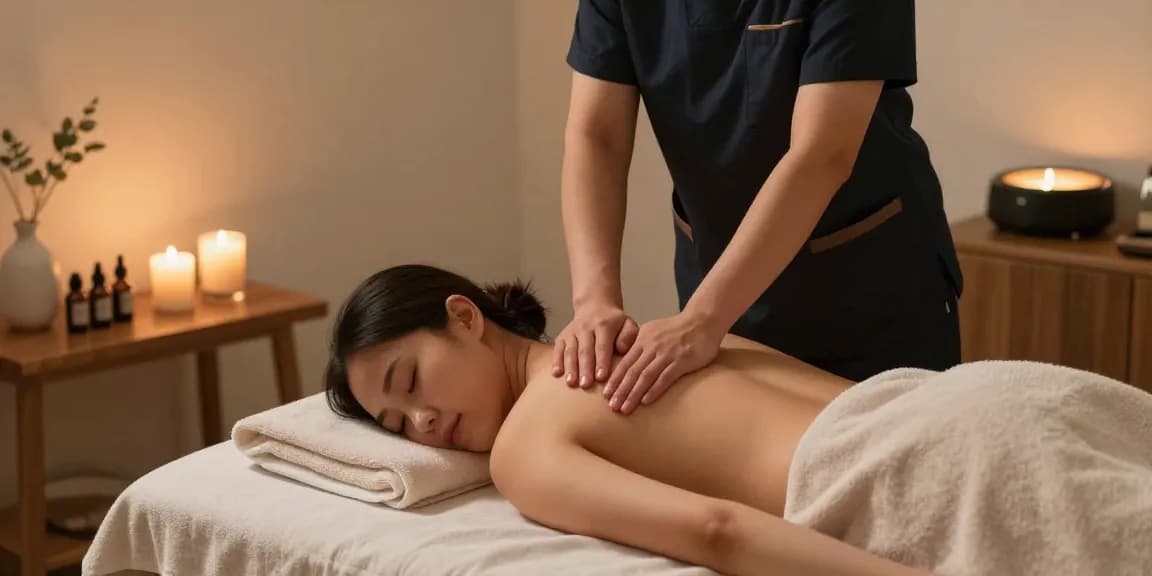 Expert 경기광주출장마사지 therapist providing relaxing treatment in cozy home setting.