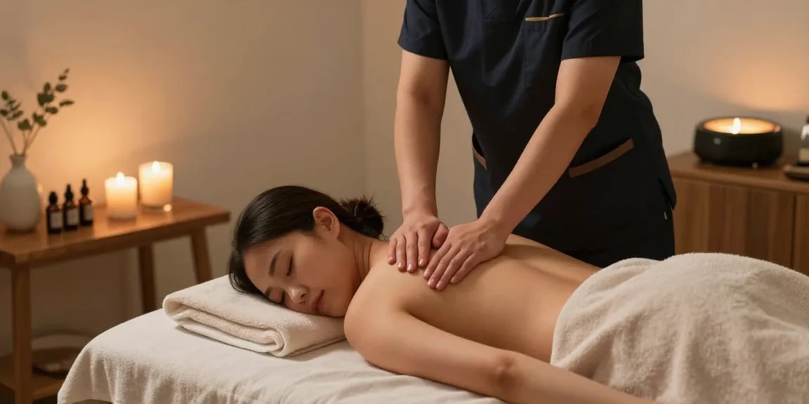 Expert 경기광주출장마사지 therapist providing relaxing treatment in cozy home setting.