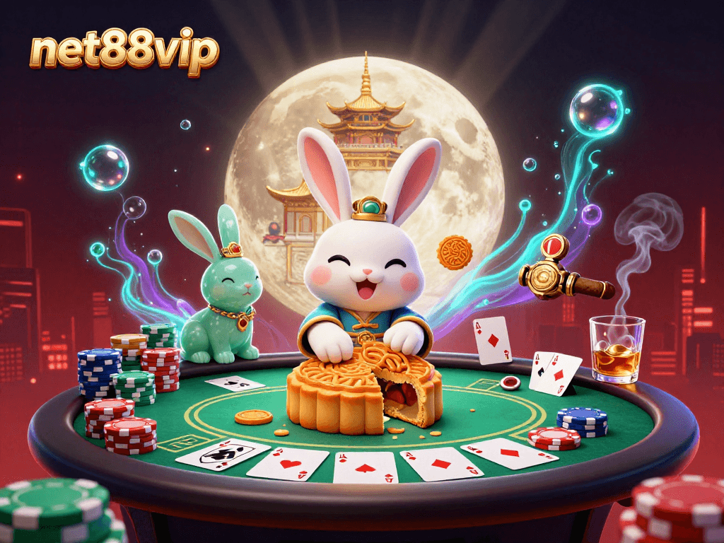 Experience net88vip's vibrant casino world with a dynamic poker scene on the moon.