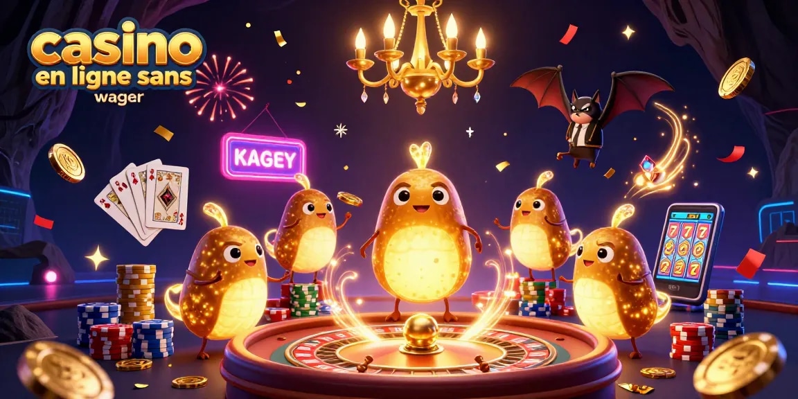 Animation de casino en ligne sans wager avec des vers luisants illuminant une scène de jeu dynamique.