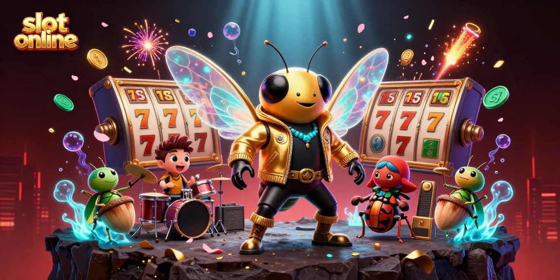 Engage in slot online excitement with colorful characters and dynamic casino elements.