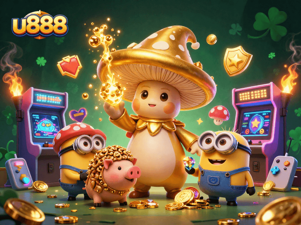 Join the thrilling magic of u888 with a wizard, treasure, and rich casino gaming elements.