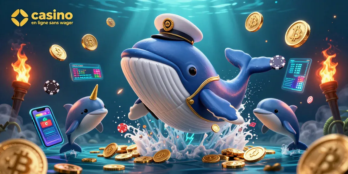 Jouez sur un casino en ligne sans wager aux activités passionnantes avec une baleine, un narval et des dauphins.