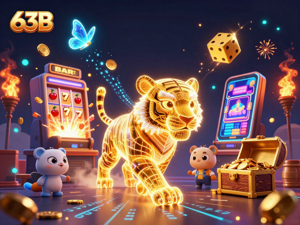Vença no cassino 63B com a energia do tigre dourado e jackpots vibrantes.