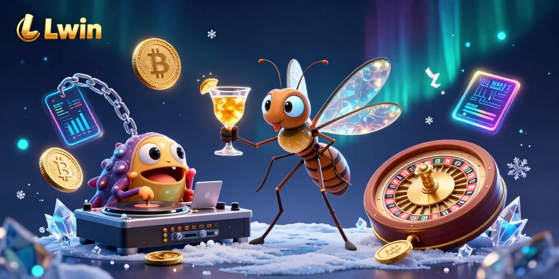 Experience thrilling gaming with L Lwin, featuring vibrant casino elements and characters in an engaging illustration.