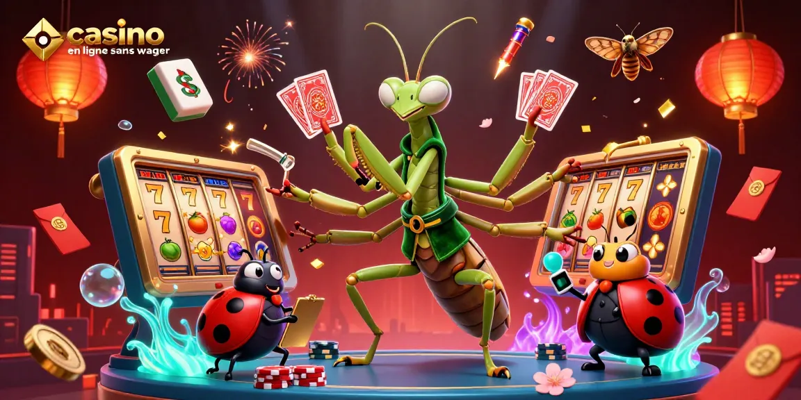 Jouer dans un casino en ligne sans wager avec des personnages animés dans une scène dynamique.