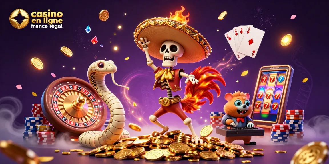 Jouez au casino en ligne France légal avec une ambiance festive, remplie de gains.