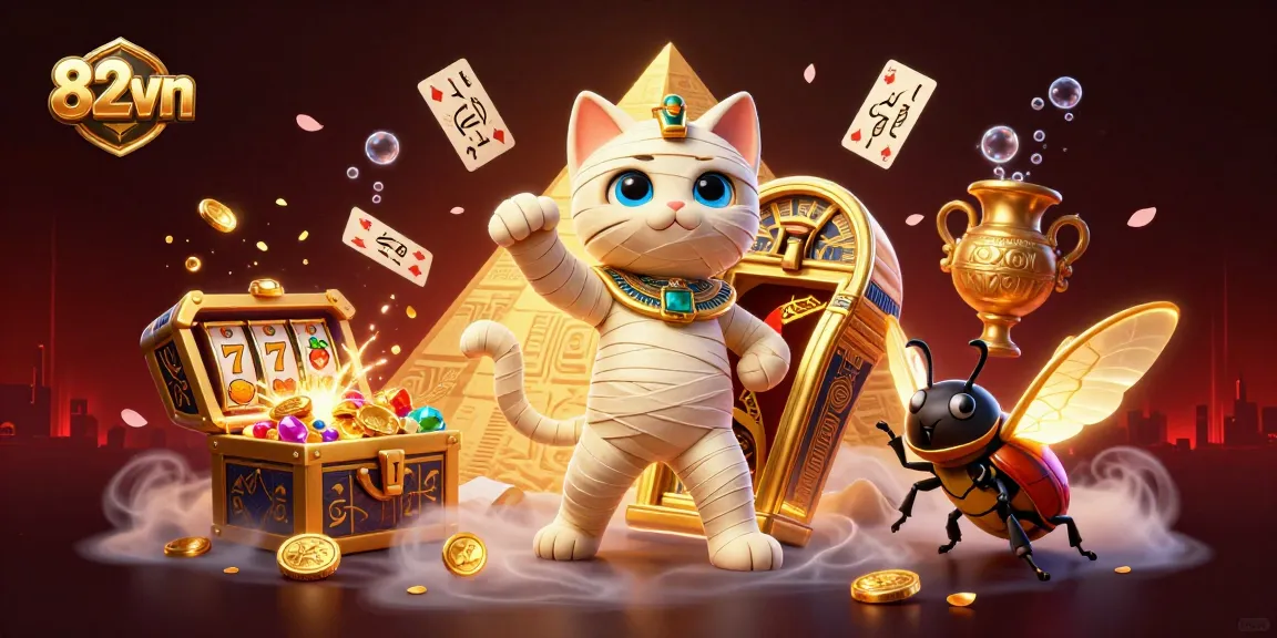 Engage with thrilling 82vn casino adventures featuring a mummy cat and riches in stunning detail.