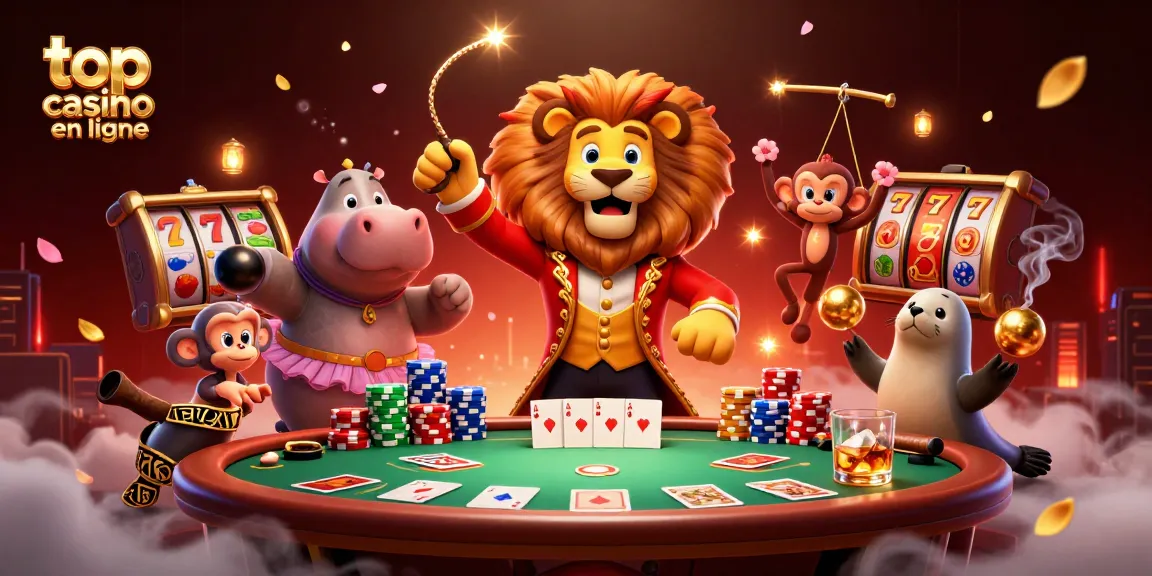 Une illustration 3D du top casino en ligne mettant en scène un lion maître de cérémonie dans une ambiance captivante.