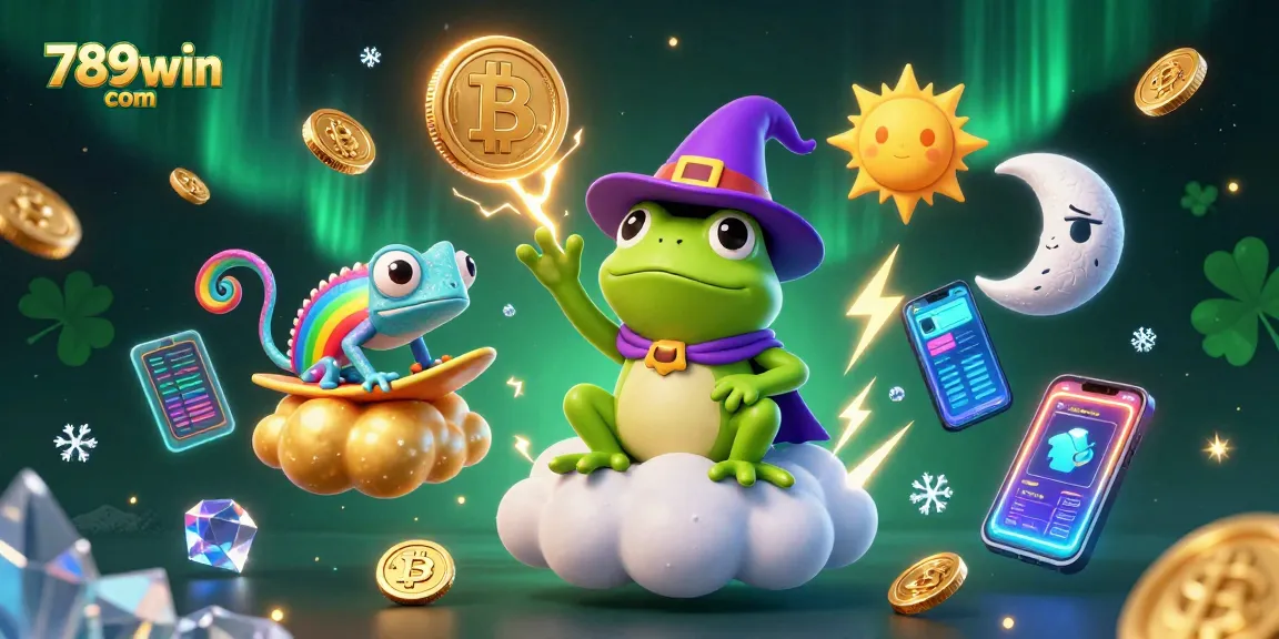 Win big with 789win com as characters unleash gold coins, showcasing dynamic gambling excitement.