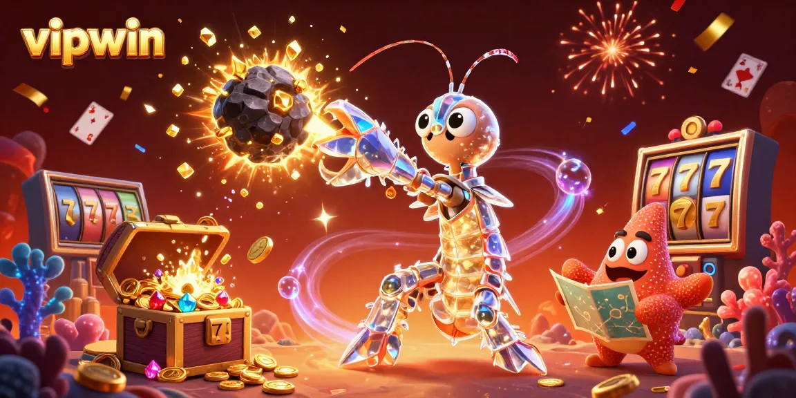 Experience thrilling action at vipwin with vibrant underwater characters exploring explosive treasure chests and dynamic casino games.