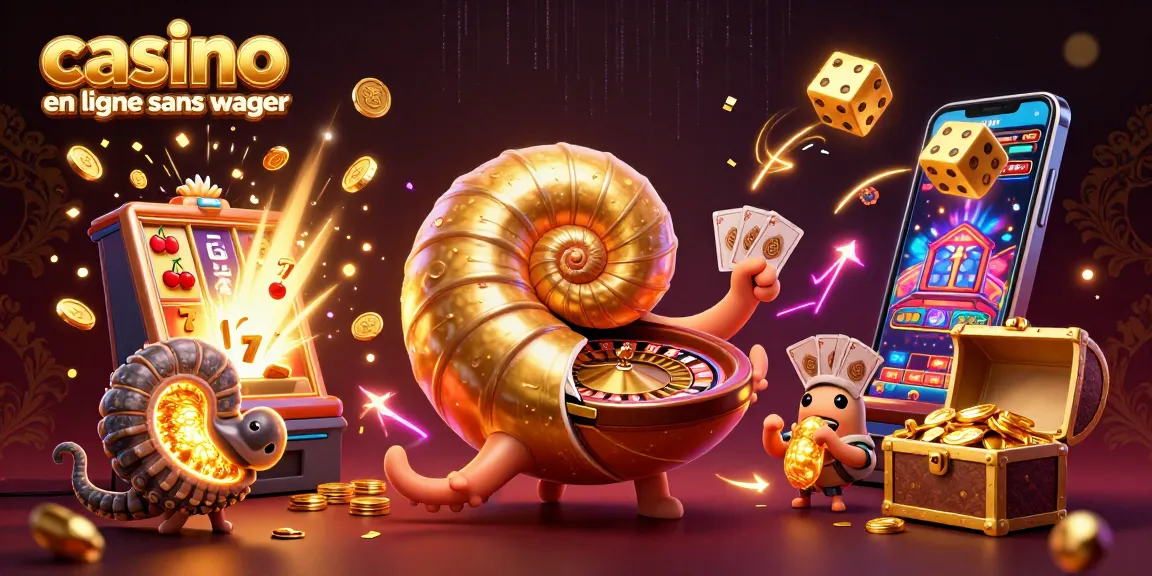 Jouer au casino en ligne sans wager avec un nautilus géant et un jackpot éclatant de lumière.