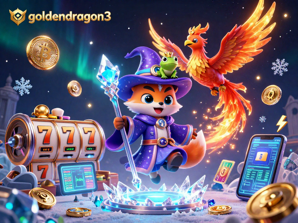 Win with the magical world of goldendragon3 in this captivating slot adventure illustration.