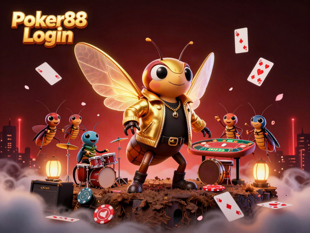 Play thrilling Poker88 games with this dynamic illustration showcasing Poker88 Login.