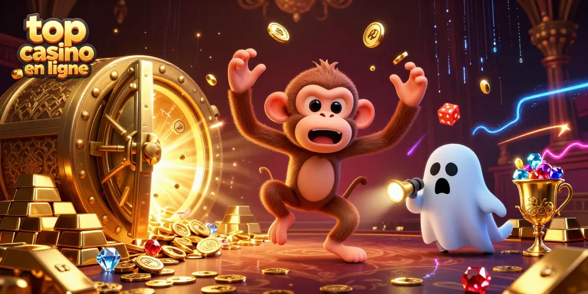 Amusez-vous avec le top casino en ligne et observez le singe poltergeist jongler avec des trésors d'or.