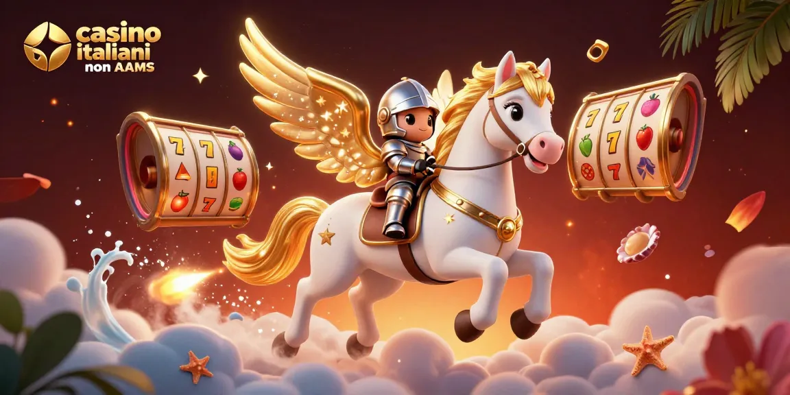 Gioca ai casino italiani non AAMS con slot e protagonisti fantasiosi in un'illustrazione ricca di dettagli.