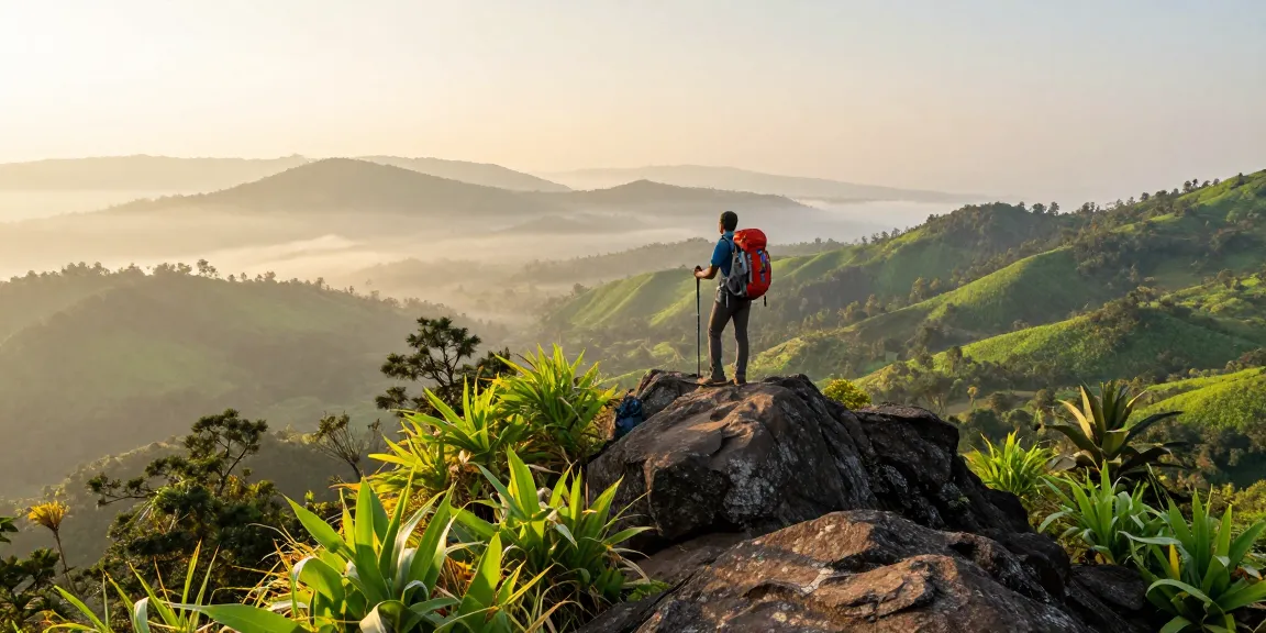 Netravati trek adventure with scenic landscapes and lush hills.