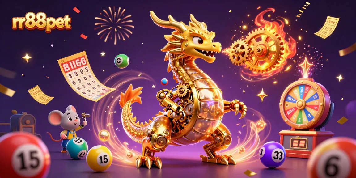 Spin the reels and win big at rr88pet with colorful lottery balls and vibrant game elements.