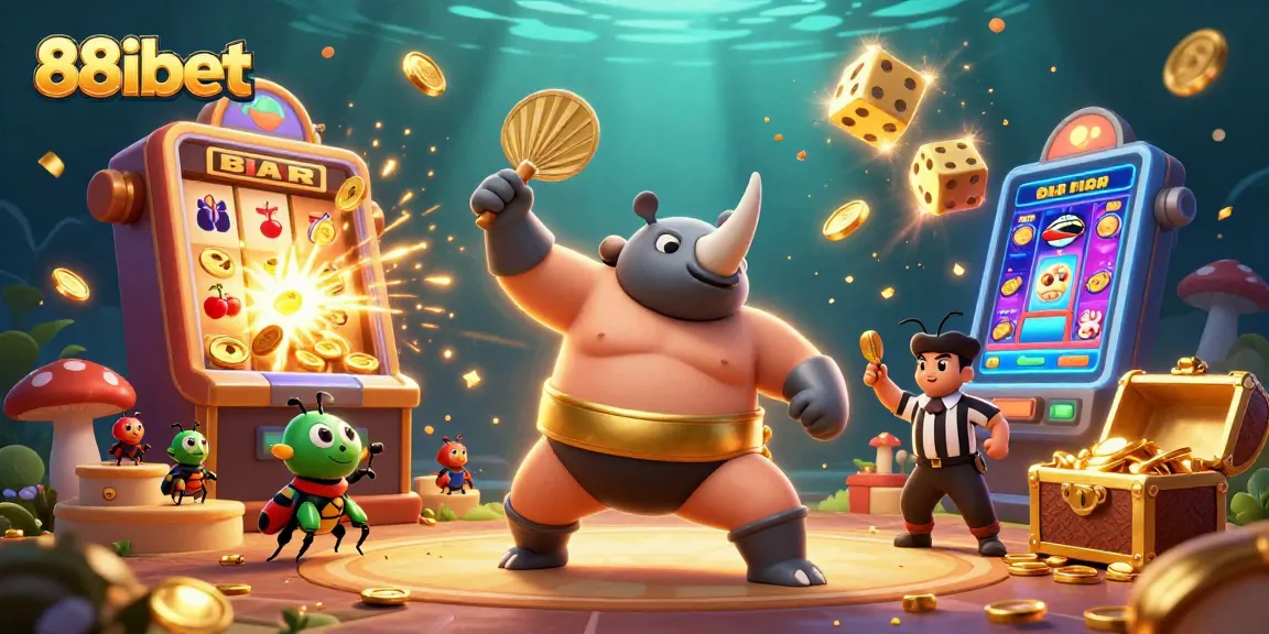 Experience the thrilling action of 88ibet's online casino with dynamic animations and vibrant characters.