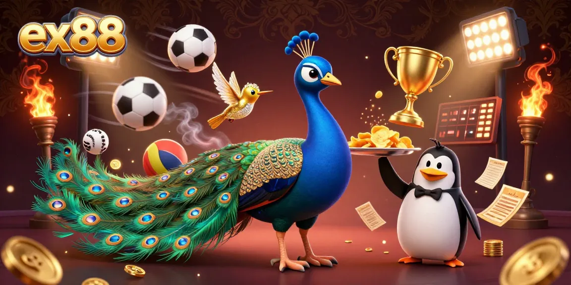 Experience the excitement of ex88 with dynamic sports betting elements in a lively casino scene.