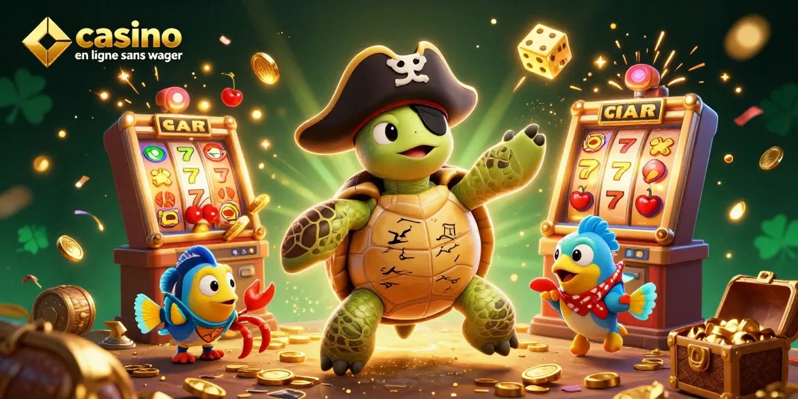 Aperçu captivant de casino en ligne sans wager : une scène 3D animée de personnages marins et machines à sous