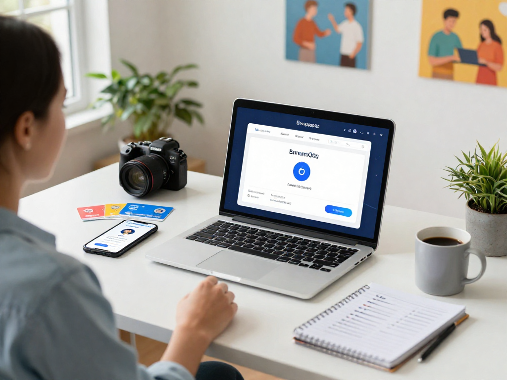 Engaging small business owner managing a loyalty program with BonusQR app.