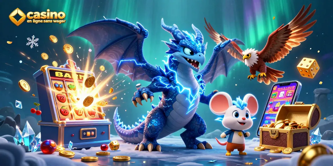 Un dragon du tonnerre et un faucon lumineux explorent le casino en ligne sans wager.
