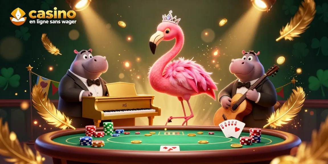 Venez vivre l'expérience de casino en ligne sans wager avec une illustration captivante de poker