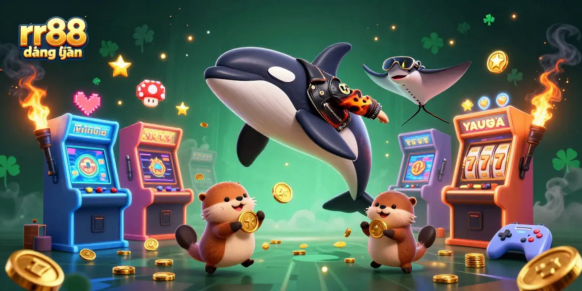 Experience the thrills and fun of rr88 đăng nhập with vibrant casino characters and colorful gaming elements.