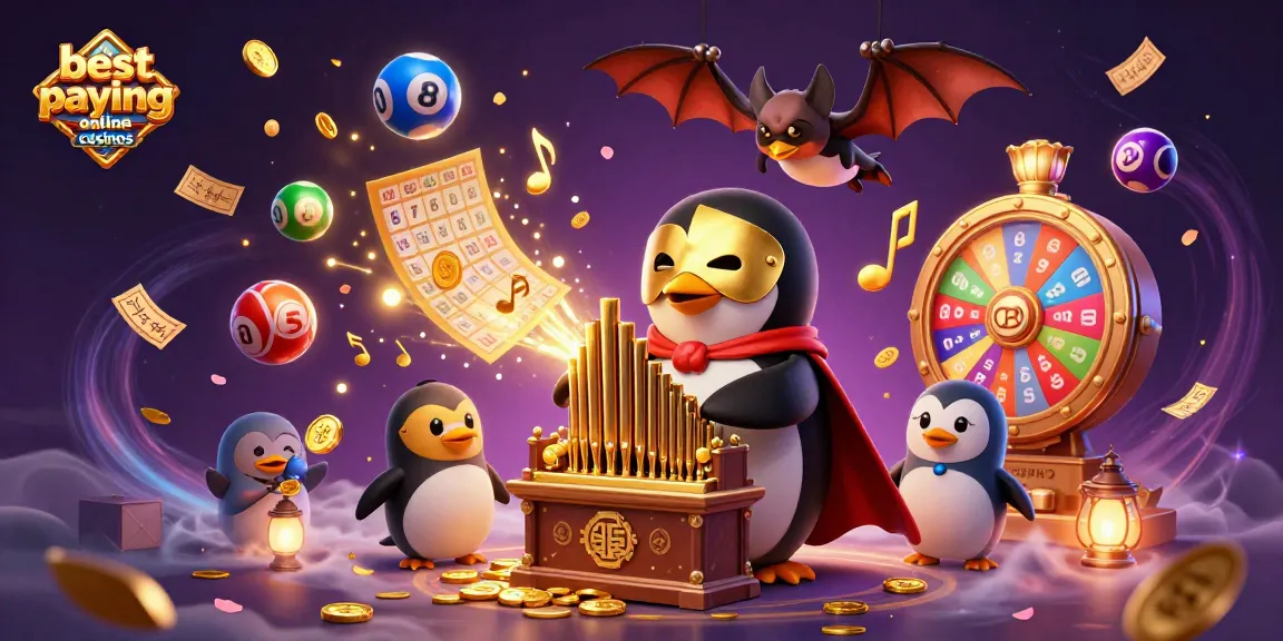 Experience the magic of best paying online casinos with vibrant casino elements and captivating characters.