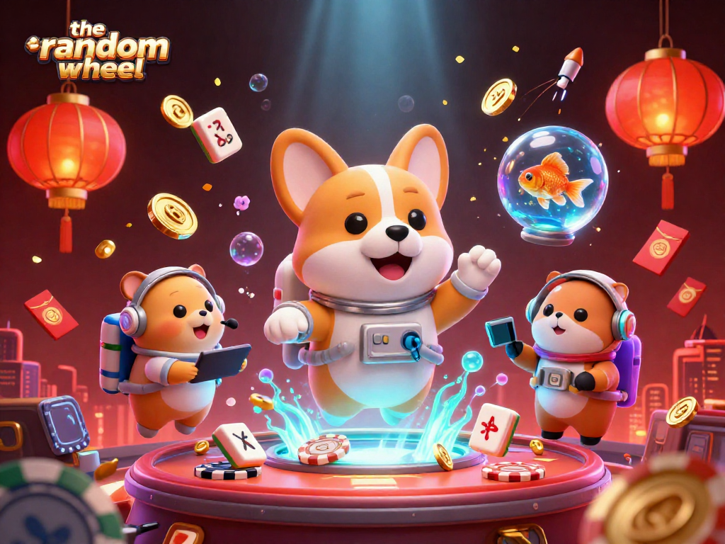 Spin through the thrilling world of the-random-wheel with vibrant characters and casino elements!