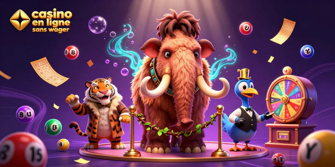 Découvrez le monde du casino en ligne sans wager avec un bouncer, un VIP et un portier dans une illustration animée