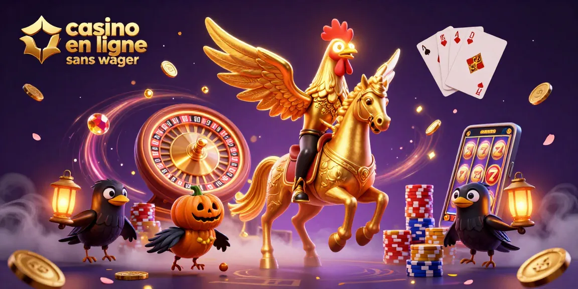 Gagnez avec des jeux de casino en ligne sans wager dans un casino magique et coloré.