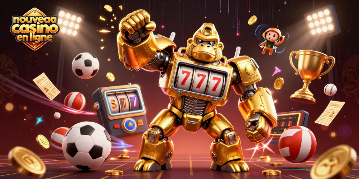 Profitez de l'ambiance palpitante du nouveau casino en ligne avec une illustration dynamique captivante.