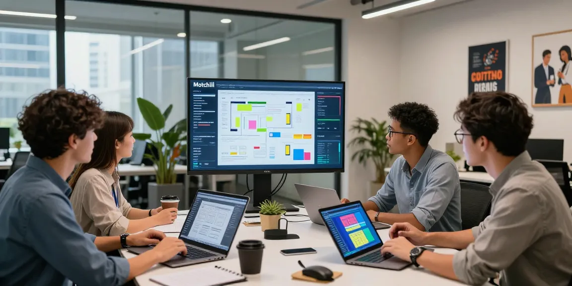 Motchill technology enhancing collaboration in a vibrant workspace.