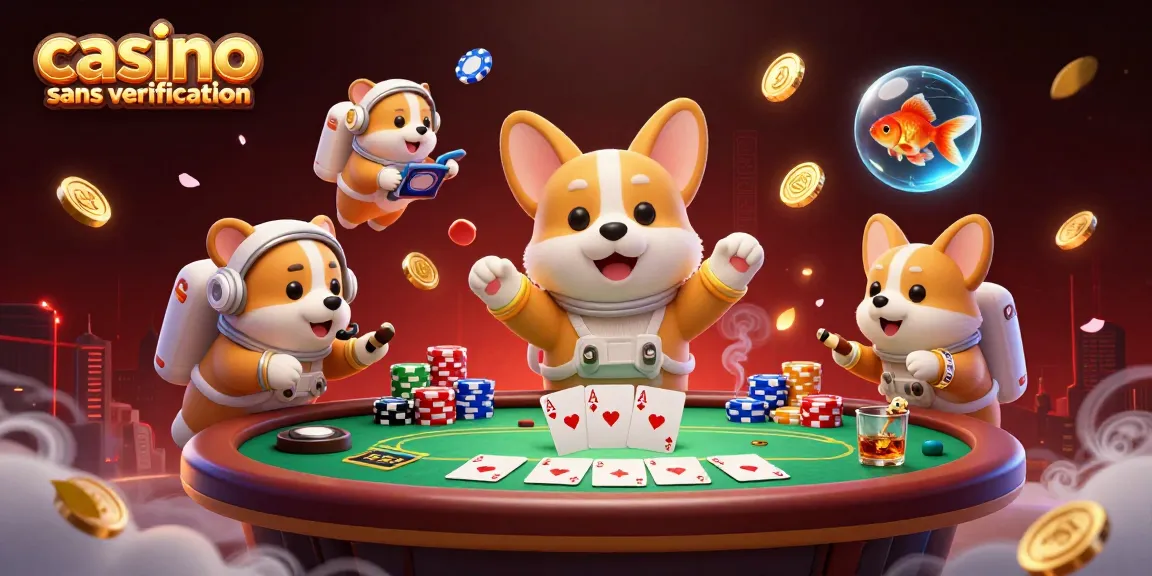 Jouez au casino sans vérification avec des personnages amusants dans une scène dynamique.