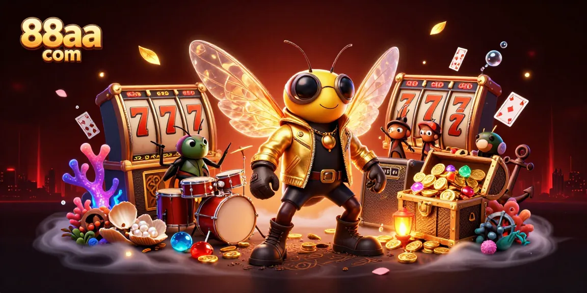 Spin for fortune with 88aa com in an exciting casino-themed rock star scene filled with playful elements.