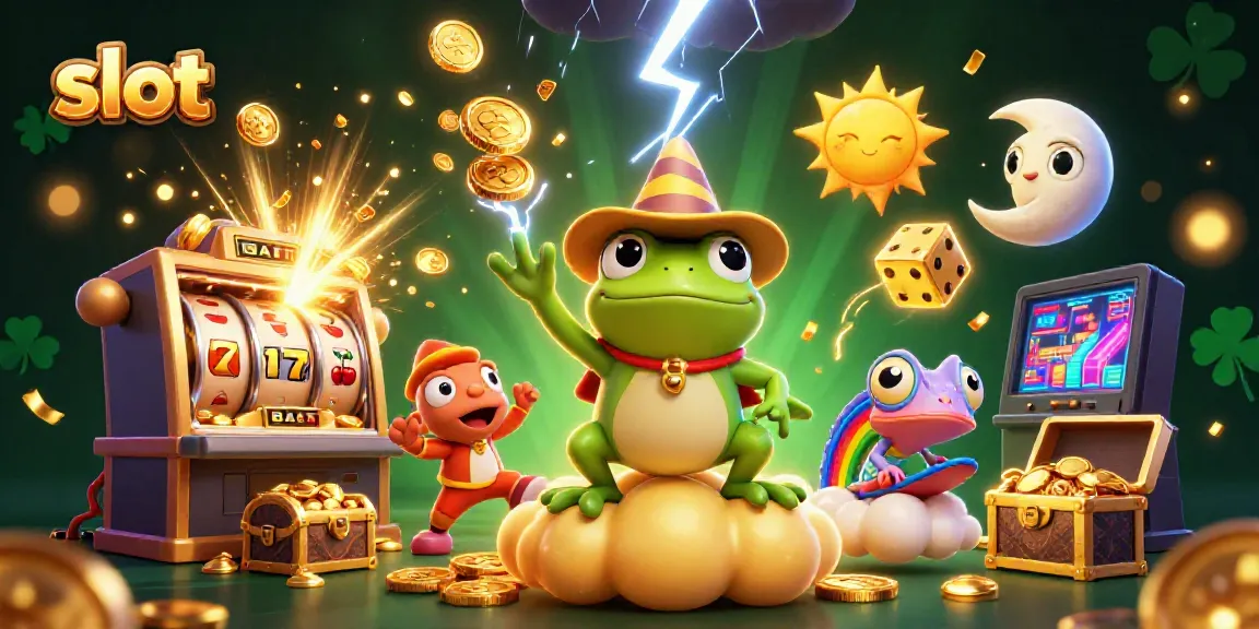 Spin to win with slots, enjoy the thrilling jackpot burst in this vibrant casino scene.