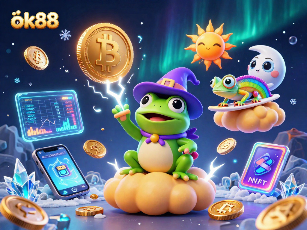 Win big with ok88 in a vibrant 3D casino world of golden coins and animated characters.