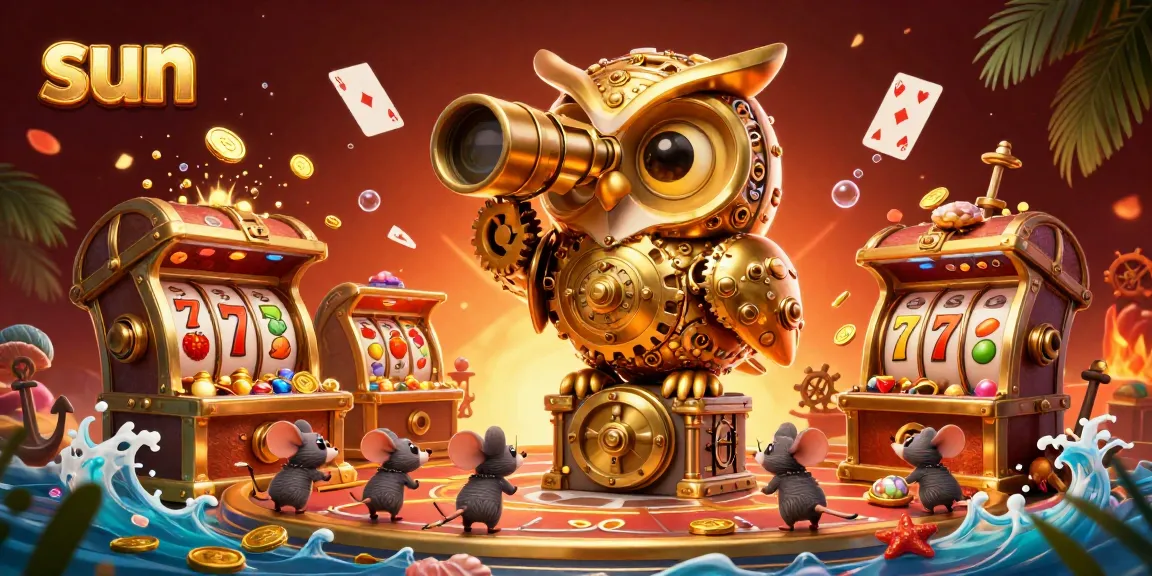 Experience the thrills of the sun-themed casino with golden owl and exciting slot games.