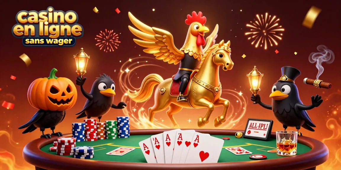 Profitez de l'animation captivante du casino en ligne sans wager avec le roi des jeux, un poulet doré.