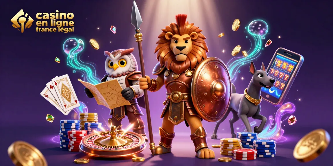 Visualisez un lion spartiate sur un casino en ligne France légal avec des éléments de jeu captivants.