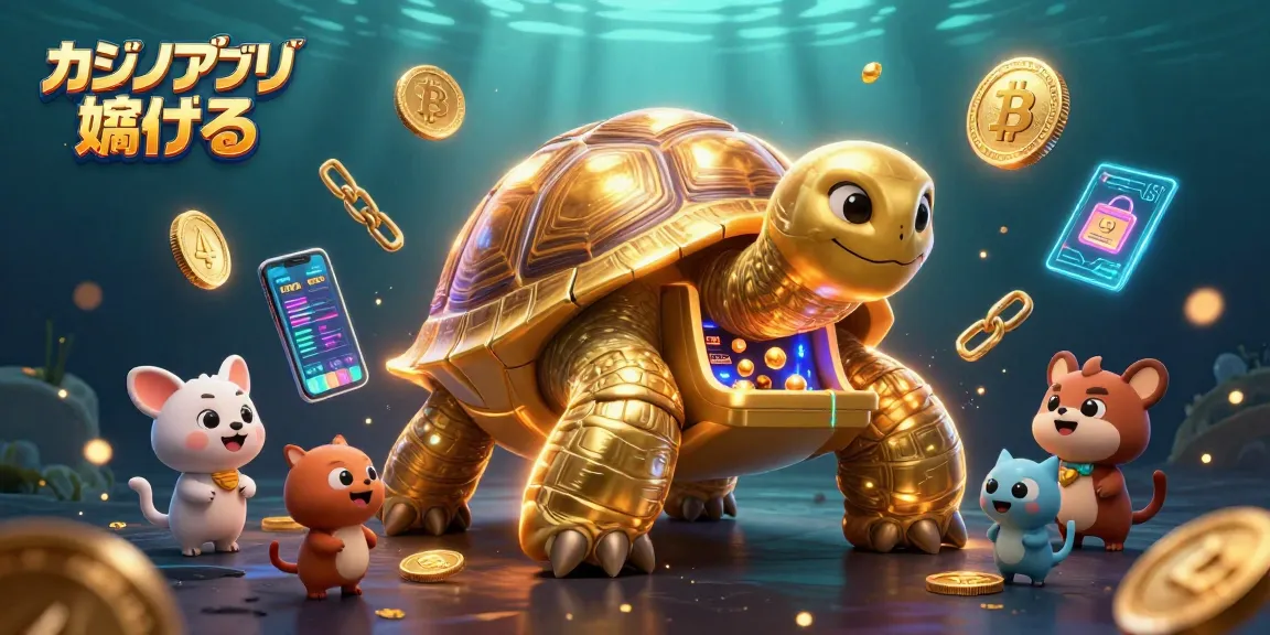 カジノアプリで稼ぐをテーマにした賑やかな3Dイラスト。小動物たちがプレイを楽しむ様子。