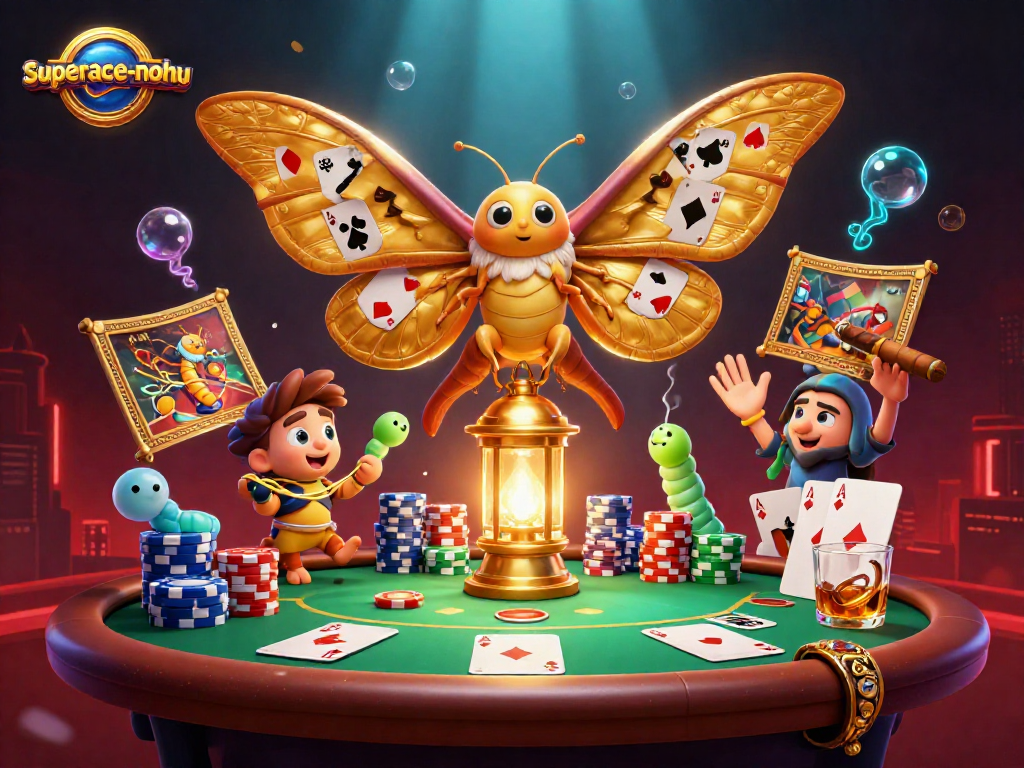Play cards dynamically with superace-nohu while immersed in a vibrant casino scene.