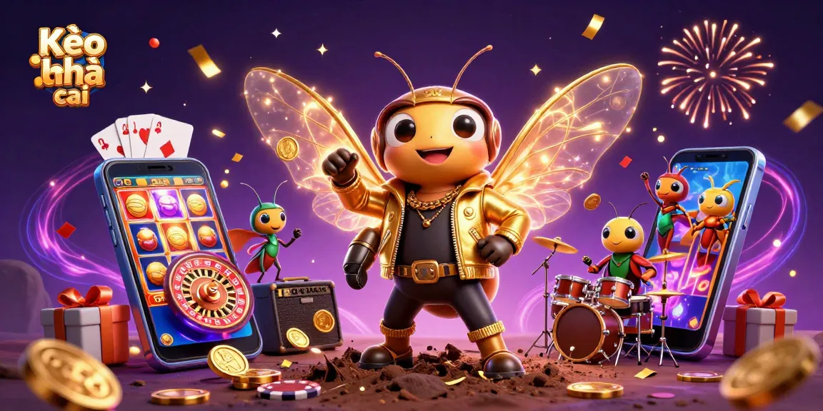 Experience Kèo nhà cái with thrilling 3D characters celebrating in an energetic casino scene.