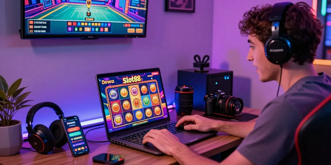 Engaging online gambling experience with dewa slot88 theme and vibrant slot machine interface.