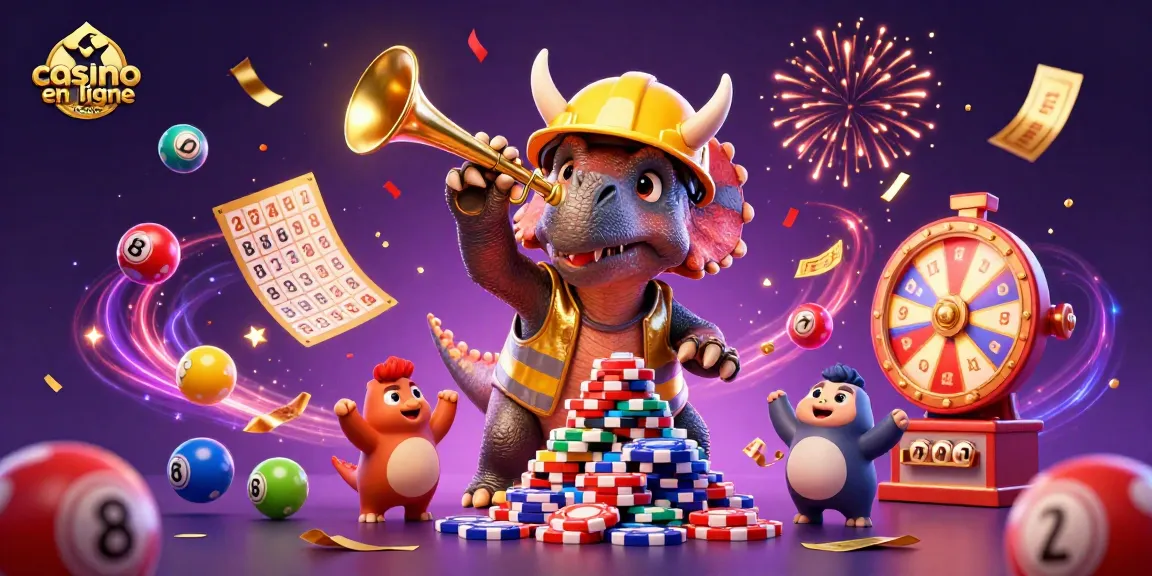 Rejoignez l'excitation des jeux avec le meilleur casino en ligne france, où les triceratops construisent des piles de jetons.