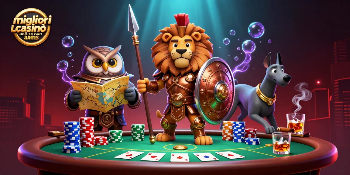 Gioco emozionante nei migliori casinò online non AAMS con personaggi e tavolo da poker