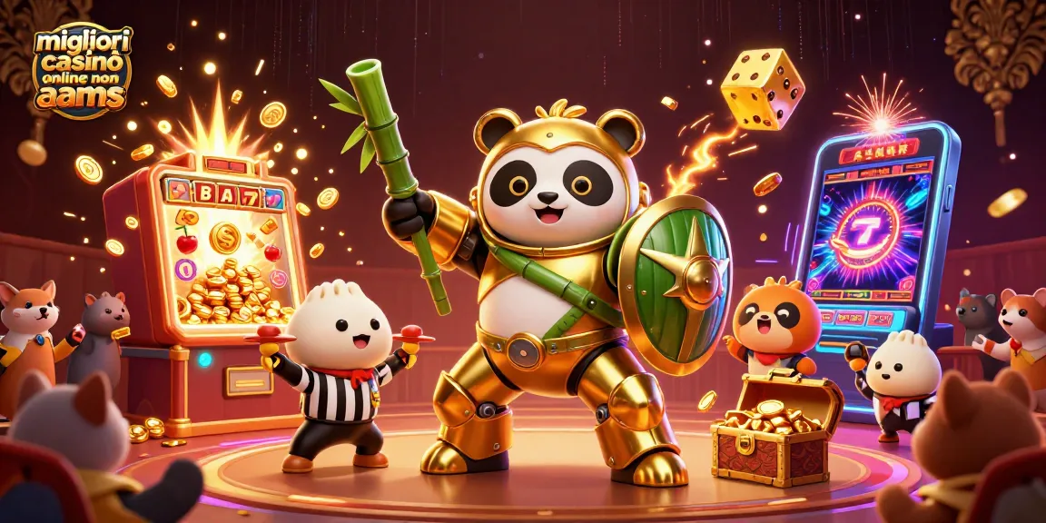 Migliori casinò online non AAMS: illustrazione dinamica di emozionanti vincite e giochi