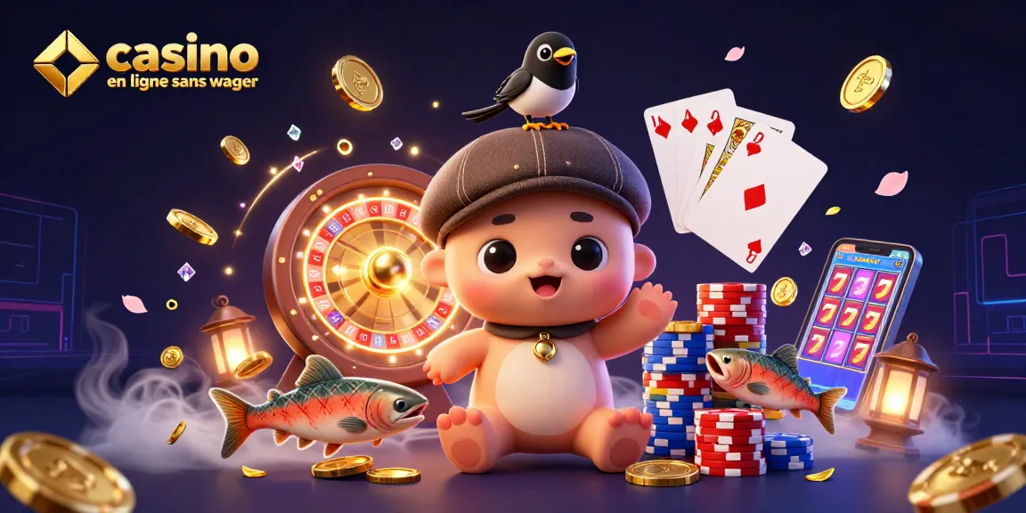 Illusion d'un casino en ligne sans wager avec Nessie et ses amis, lot de jeux colorés.